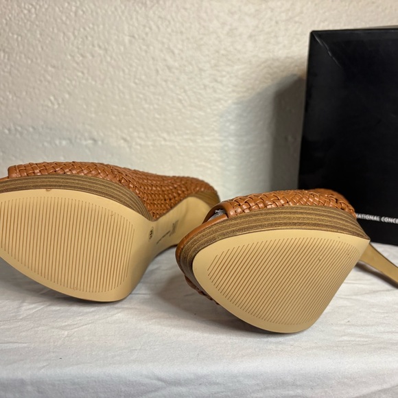 INC tan peep toe heel - Picture 3 of 3